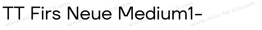 TT Firs Neue Medium1字体转换